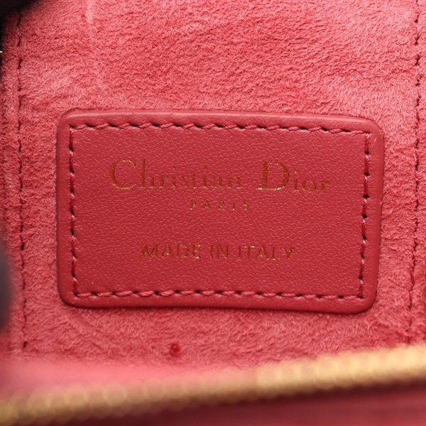DIOR レディディオール マイクロヴァニティ レッド ゴールド金具 