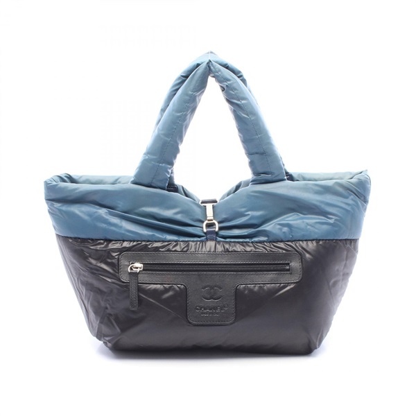 希少 CHANEL シャネル コココクーン トートバッグ SV金具 ネイビー シャネル(CHANEL)シャネル コココクーン スモール トートバッグ バッグ