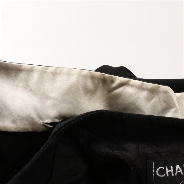 CHANEL シャネル ストレッチインナー アンダーシャツ BOUTIQUE スイムウェア トップ - ストレッチ ジャージー、ブラック & ホワイト
