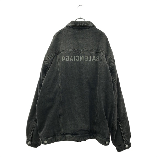 BALENCIAGA デニムジャケット ミラー　UNISEX バレンシアガ(BALENCIAGA)バレンシアガ ミラーロゴオーバーサイズ