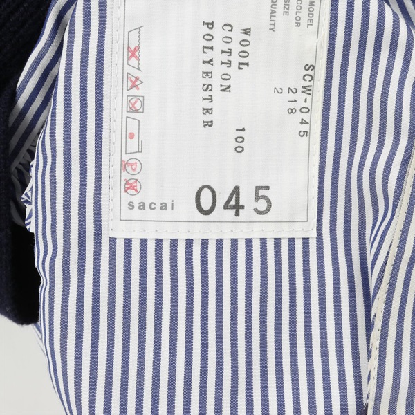 サカイ(Sacai)サカイ ストライププリーツシャツ カーディガン 衣料品