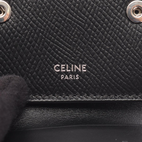 セリーヌ CELINE フォールデッド 三つ折り財布 財布 レザー レディース ブラック系 10E603BEL 【中古】 Amazon | [セリーヌ] 三つ折り財布 フォールデッドコンパクト