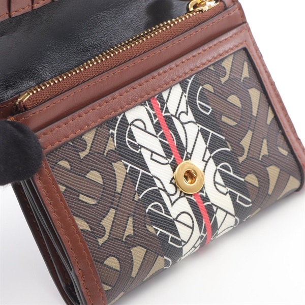 バーバリー(BURBERRY)バーバリー モノグラムストライプ 三つ折り財布  