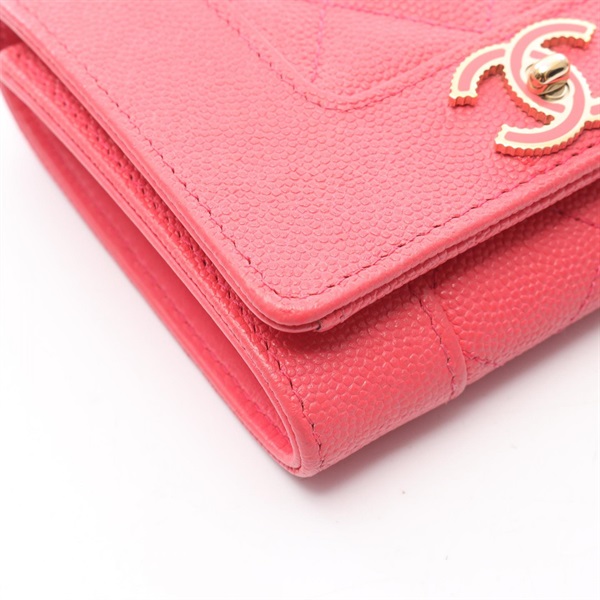 シャネル(CHANEL)シャネル マドモアゼル ミニウォレット 三つ折り財布