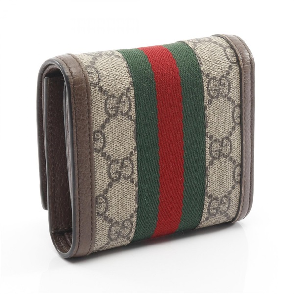 グッチ(GUCCI)グッチ オフィディア GG ウォレット シェリーライン 二