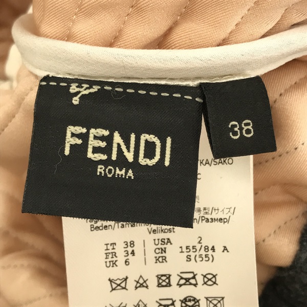 超レア！◇【FENDI】イタリー製アニマルFUR&ニットZIPジャケット