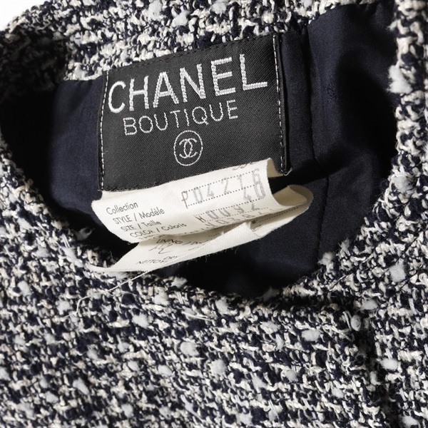 シャネル(CHANEL)シャネル ココマーク ミラーボタン ツイード