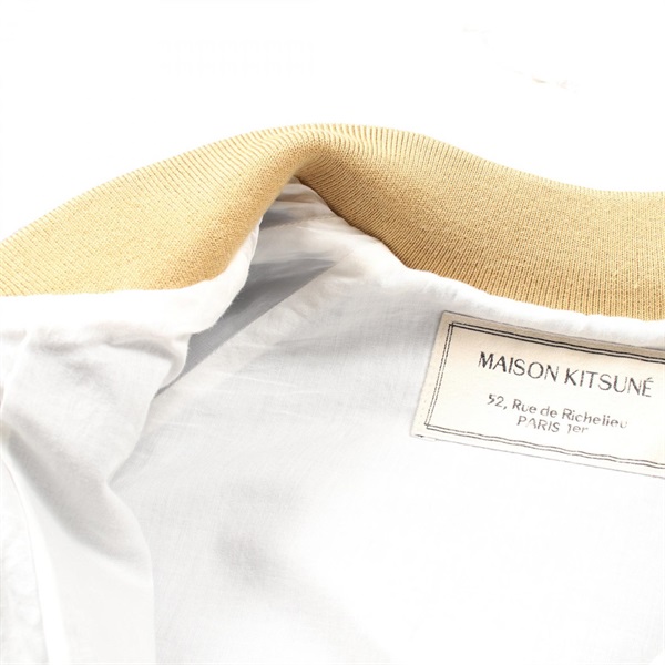 MAISON KITSUNE' - メゾンキツネ MAISON KITSUNE フォックスヘッド テディ ブルゾン 衣料品 アウター コットン レディース ブルー系 / ベージュ系 / マルチカラー CW02206WW0001 【中古】 メゾンキツネ(MAISON KITSUNE)メゾンキツネ フォックスヘッド テディ