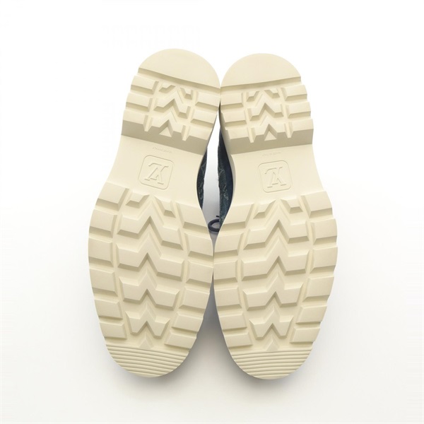 【中古美品】ルイヴィトン オーベルカンプフ デニム ブーツ モノグラム メンズ レア物」ルイヴィトン メンズ オーベルカンフライン アンクルブーツ