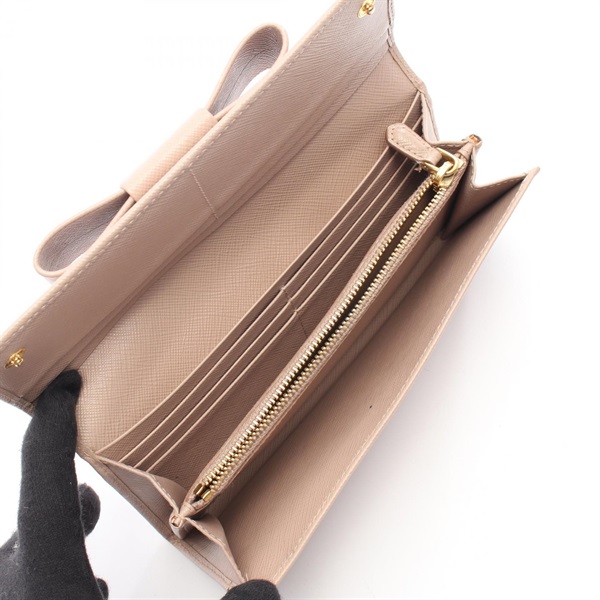 プラダ(PRADA)プラダ SAFFIANO FIOCCO 二つ折り長財布 財布 レディース