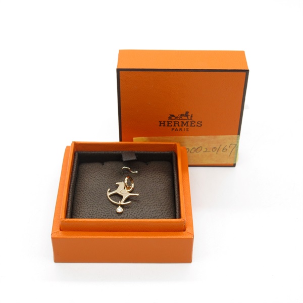 エルメス(HERMES)エルメス ダダ トップ 1Pダイヤ ペンダントトップ