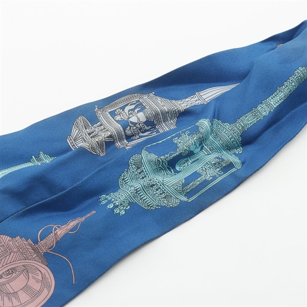 【美品】HERMES エルメス ツイリー スカーフ メルヴェイユーズ・ランタン エルメス/ツイリー【Merveilleuses Lanternes（メルヴェイユーズ