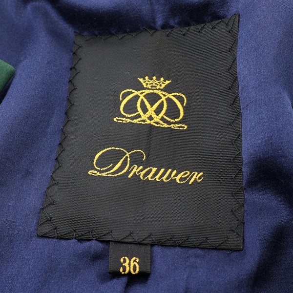 ドゥロワー(Drawer)ドゥロワー バイカラー ノーカラージャケット 衣料