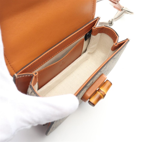 GUCCI グッチ ウエストバッグ ボディバッグ バンブー 1947 ミニ ベルト