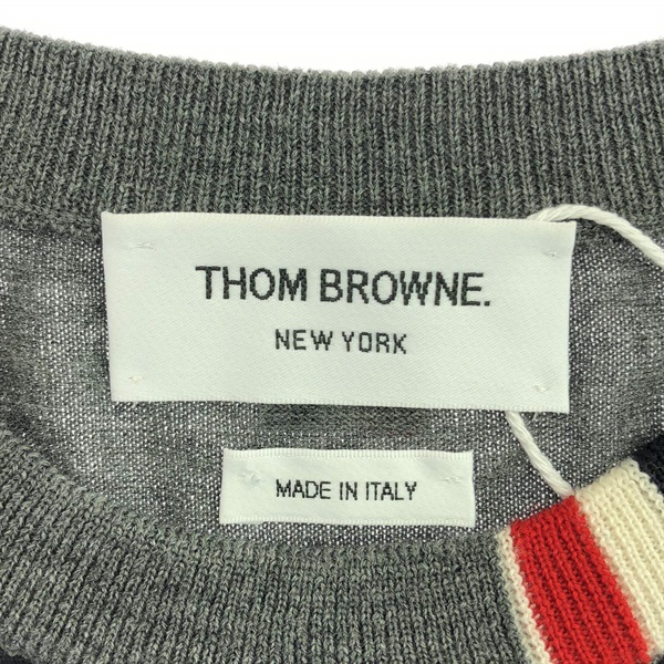 THOM BROWNE. NEW YORK (トムブラウンニューヨーク) ★ ③ MKA048AKP185 ノルディック リブ ニット セーター レディース グリーン 0 THOM BROWNE - トムブラウン THOM BROWNE ニットの通販 by KOMEHYO