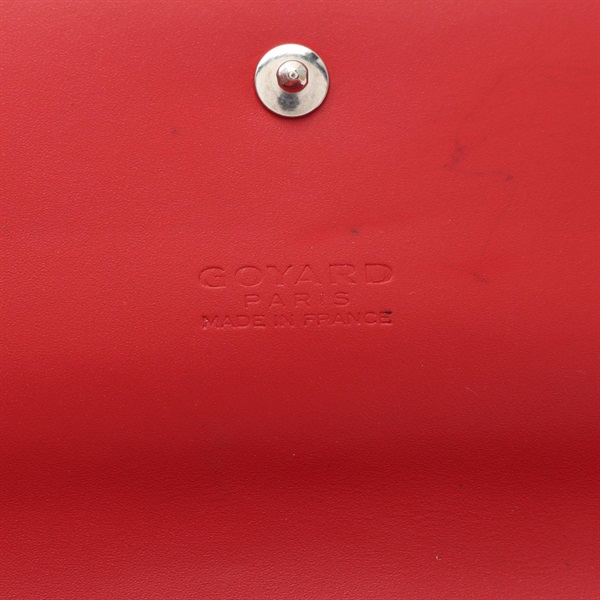 ゴヤールヴァレンヌレッド ゴヤール 長財布 レッド 美品ゴヤールGOYARDヴァレンヌ二つ折り長財布