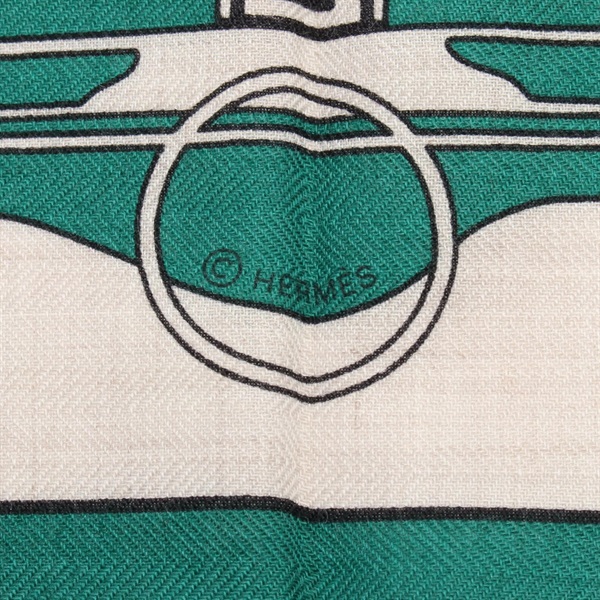 エルメス　トライアングルジュアン　エクスリブリス　マリン　新品未使用 鑑定済み【 新品未使用 】エルメス トライアングル ジェアン