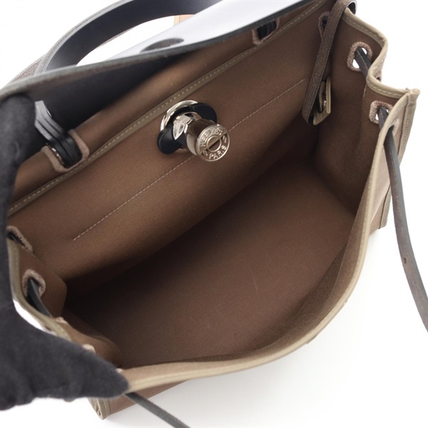 エルメス(HERMES)エルメス エールバッグジップPM エトゥープ ブルー 