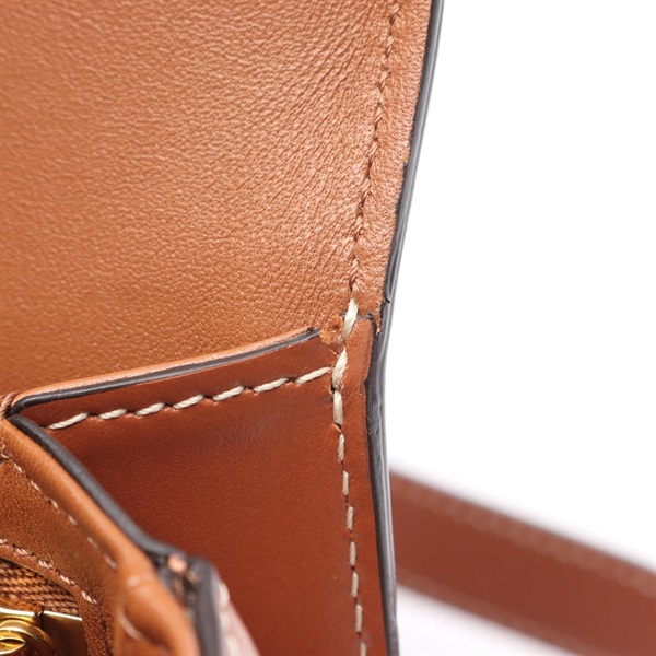 セリーヌCelineトリオンフトリオンフ オレンジ レザー W-CE-2271 CELINE（セリーヌ） トリオンフ ブラウン 3つ折り財布 レディース