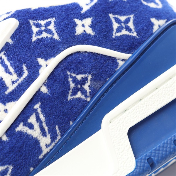 ルイ・ヴィトン LOUIS VUITTON LVトレイナーライン マリーヌ スニーカー 靴 ファブリック レザー メンズ ブルー系 / ホワイト系 1ABFRM 【中古】 ルイ・ヴィトン(LOUIS VUITTON)ルイ・ヴィトン LVトレイナーライン