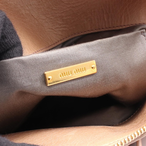 Miu Miu ミュウ ミュウ VITELLO LUX サイドリボン ハンドバッ miu miu（ミュウミュウ） サイドリボン ヴィッテロ ラックス 2way