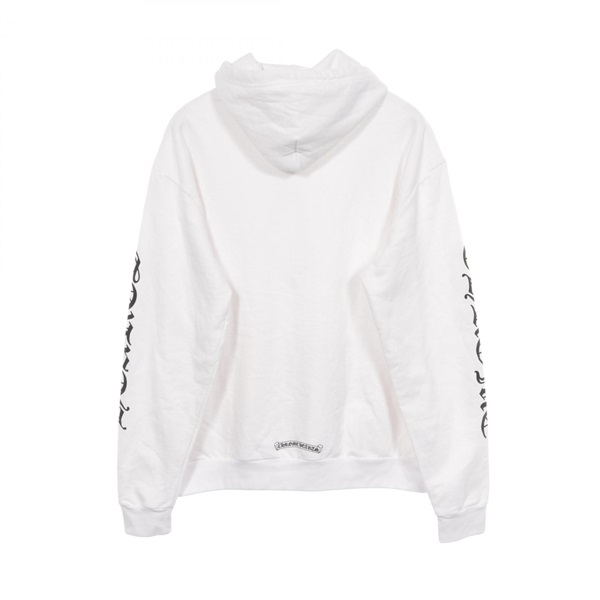 d*7様 Chrome Hearts 裏起毛パーカー 白 XL クロムハーツ(CHROME HEARTS)クロムハーツ バーティカルロゴ 裏起毛