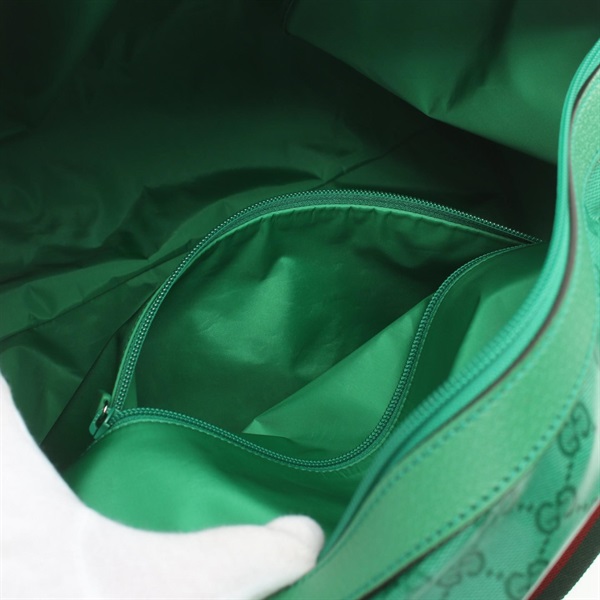 グッチ(GUCCI)グッチ GGスプリーム ウェブストライプ付き ボストン  