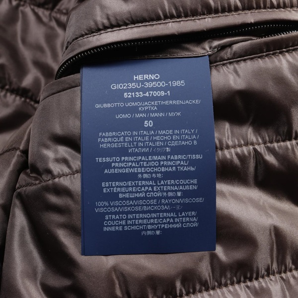 美品　HERNO ヘルノ　イタリア製　ダブルジップ 新品ヘルノHERNOダブルジップステンカラーコート50