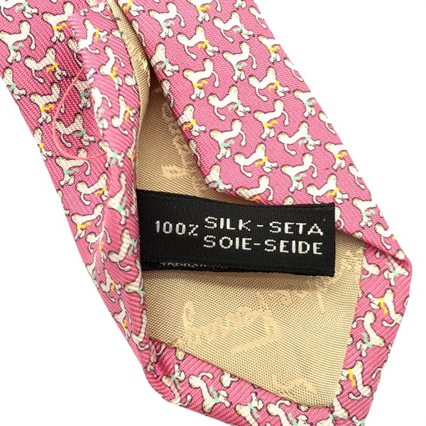 ✨未使用✨フェラガモ ネクタイ ピンク てんとう虫柄 サルヴァトーレフェラガモ(Salvatore Ferragamo)サルヴァトーレ