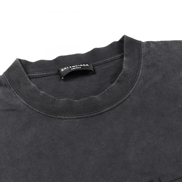 バレンシアガ BALENCIAGA FASHION INSTITUTE カットソー 衣料品 トップス コットン メンズ レディース グレー系 【中古】 バレンシアガ(BALENCIAGA)バレンシアガ カットソー 衣料品 トップス
