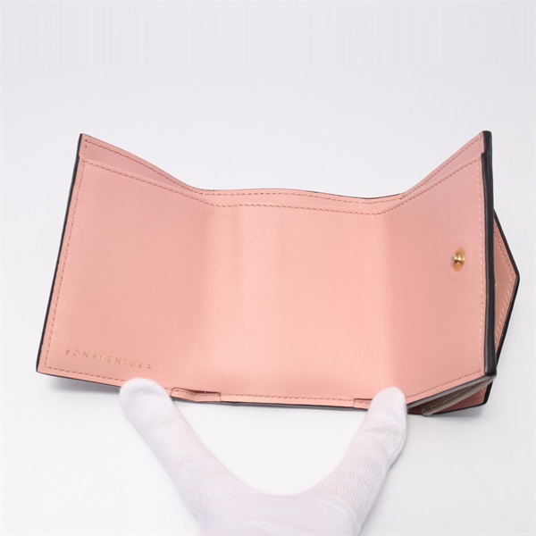 ボナベンチュラ BONAVENTURA スモール ウォレット ボッタラートレザー 三つ折り財布 財布 レザー レディース ベージュ系 BWAT7 【中古】 ボナベンチュラ(BONAVENTURA)ボナベンチュラ スモール ウォレット