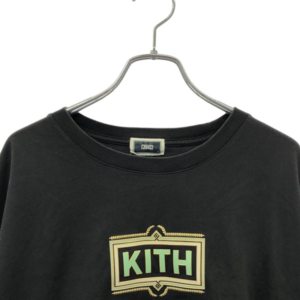 KITH キス 半袖Tシャツ トップス クールネック カットソー ワンポイント サイズL ブラック 美品 中古 4b014081 キス(KITH)キス Tシャツ 半袖Tシャツ 衣料品 トップス メンズ
