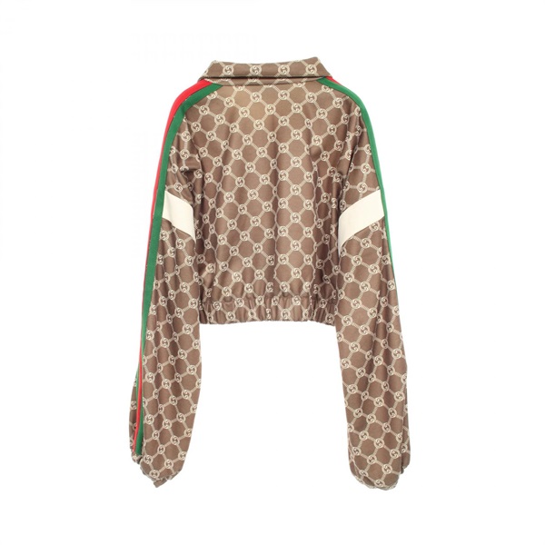 未使用級　グッチ　ブルゾン　総レース　花刺繍　シェリーライン　アイボリー　M 未使用級 グッチ ブルゾン 総レース 花刺繍 シェリーライン