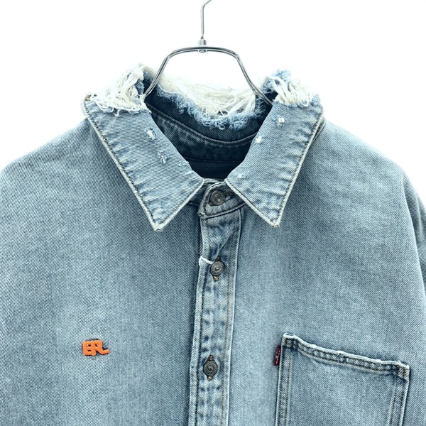 イーアールエル(ERL)イーアールエル × Levi's ダメージ加工 デニム