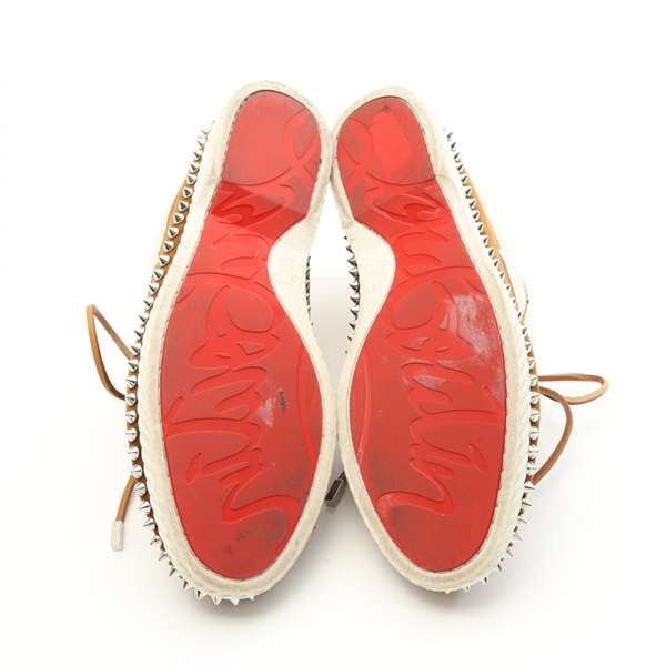 クリスチャンルブタン スパイクスタッズ ボア スエード モカシン ブーツ  41 クリスチャンルブタン スパイクスタッズ ボア スエード モカシン