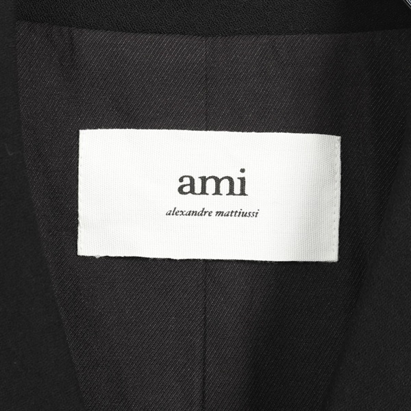 極美品 AMI アミ アレクサンドルマテュッシ テーラードジャケット 裏地総ロゴ 極美品 AMI アミ アレクサンドルマテュッシ テーラードジャケット 裏地