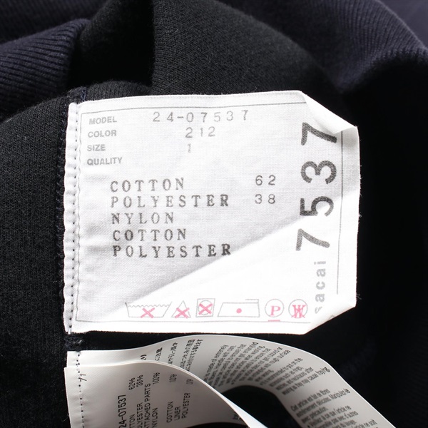 サカイ(Sacai)サカイ ナイロンツイル スポンジスウェット プルオーバー