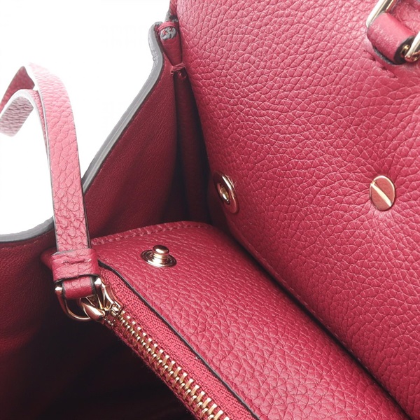 サルヴァトーレ フェラガモ ハンドバッグ ガンチーニ エナメル 赤紫