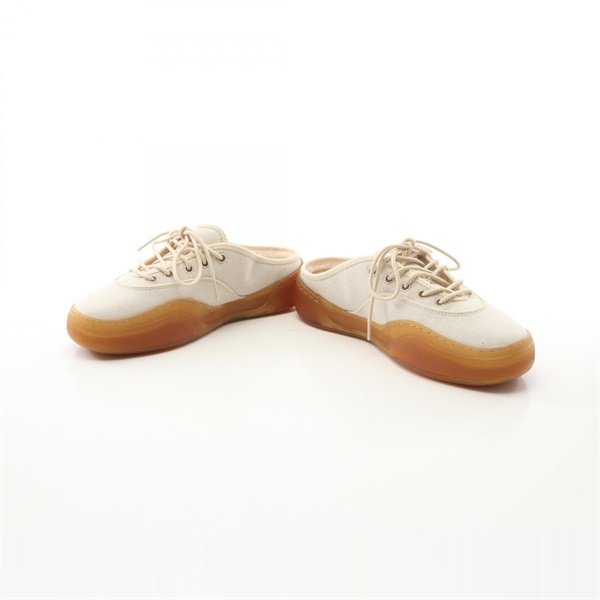 イーアールエル ERL Camino ミュールスニーカー スリッポン 靴 キャンバス メンズ ホワイト系 【中古】 イーアールエル(ERL)イーアールエル Camino ミュールスニーカー