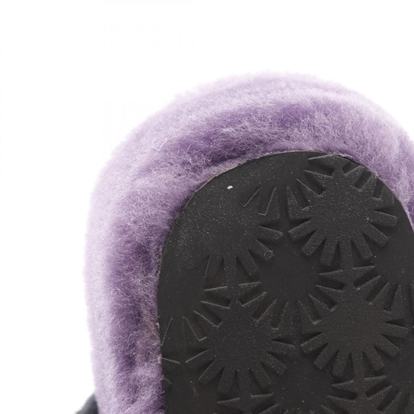 186000 現状品 UGG アグ サンダル FUZZ YEAH ボアサンダル パープル サイズ 24cm 未使用に近い レディース [241220HM210494] アグ(UGG)アグ Fuzz Yeah ファズイヤー サンダル 靴 レディース