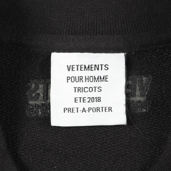 ヴェトモン(VETEMENTS)ヴェトモン テープロゴ スウェット 衣料品