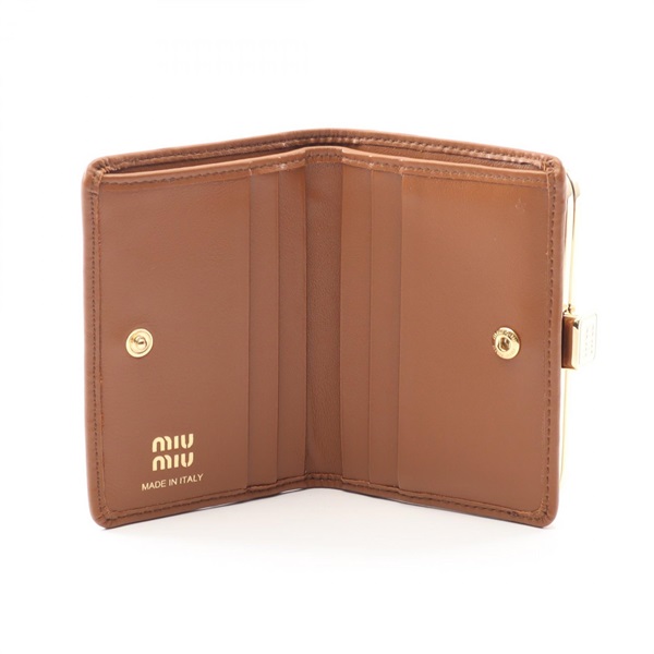 ミュウ ミュウ(Miu Miu)ミュウ ミュウ SOFTY METAL 二つ折り財布 財布  