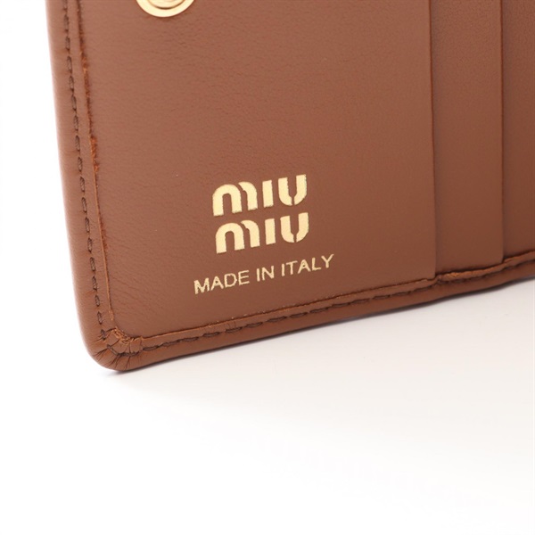 ミュウ ミュウ(Miu Miu)ミュウ ミュウ SOFTY METAL 二つ折り財布 財布  