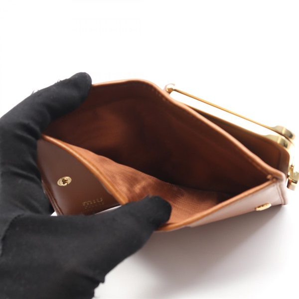 ミュウ ミュウ(Miu Miu)ミュウ ミュウ SOFTY METAL 二つ折り財布 財布  