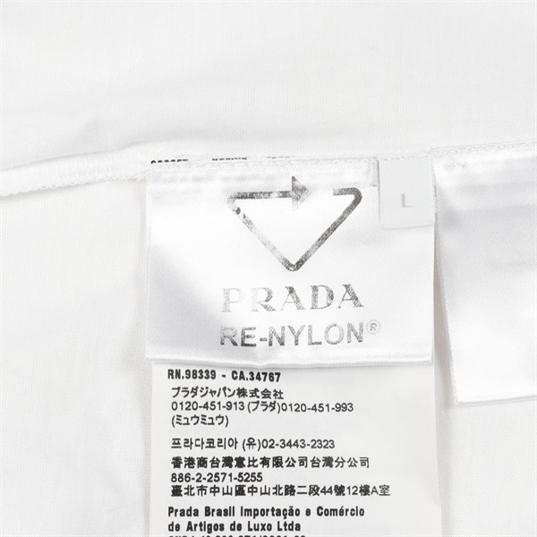 プラダ(PRADA)プラダ Re-Nylon トライアングルロゴプレート カットソー