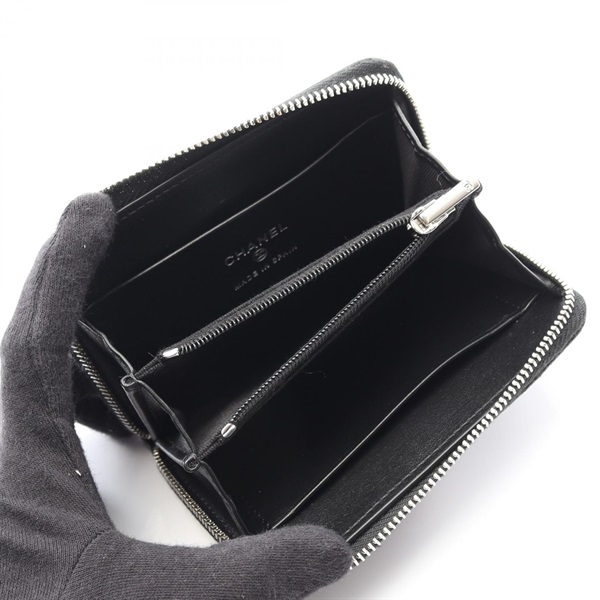 シャネル(CHANEL)シャネル マトラッセ ココマークスター ラウンド財布