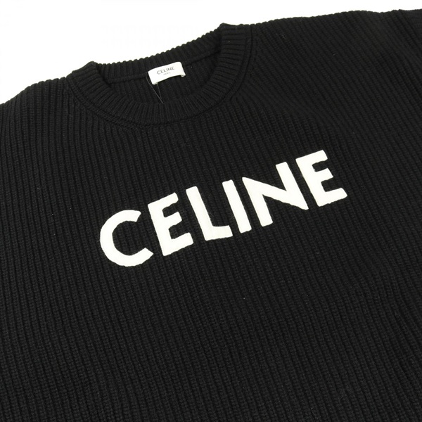 セリーヌ(CELINE)セリーヌ ロゴ オーバーサイズ リブ編みセーター