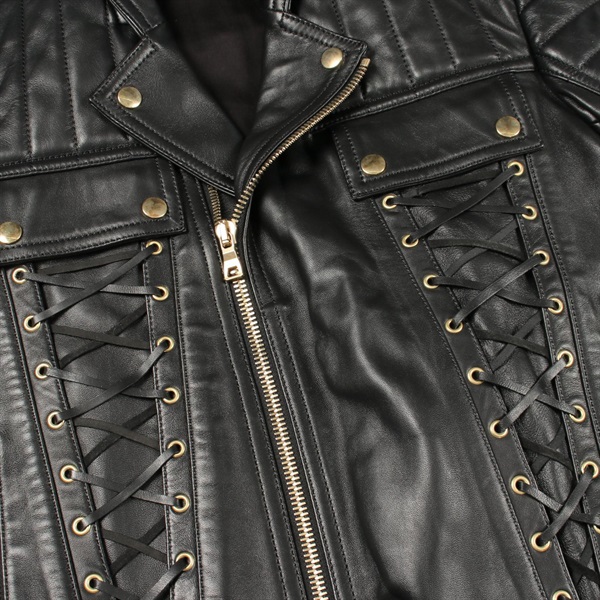 バルマン(BALMAIN)バルマン レースアップ ライダースジャケット 衣料品