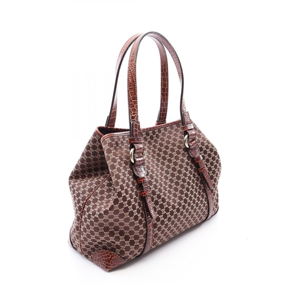 セリーヌ CELINE マカダム クロコ型押し トートバッグ ブラウン系 セリーヌ(CELINE)セリーヌ マカダム クロコ型押し トートバッグ バッグ
