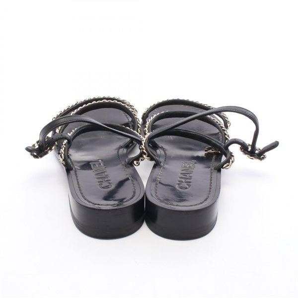 CHANEL シャネル レディース ミュール ココマーク 黒 サンダル シャネル(CHANEL)シャネル ココマーク チェーン サンダル 靴